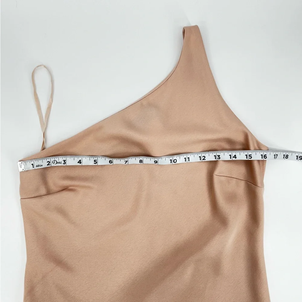 BHLDN Audrie One-Shoulder Midi Dress Size 6 in Oyster
